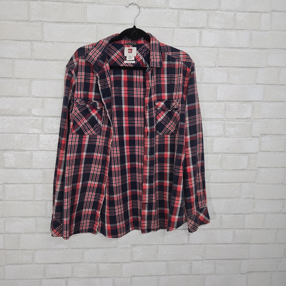 Quiksilver flannel button‎ down